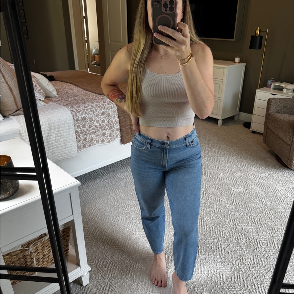 Abercrombie The Mom Jeans Size 29 High Rise Medium Wash